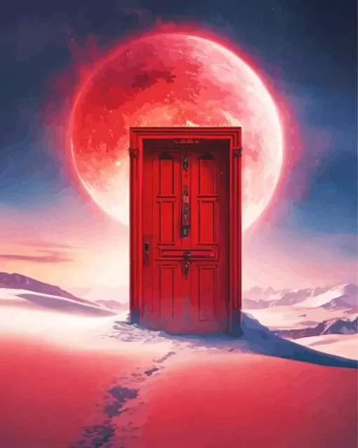 Red Fantastic Door Diamond Painting