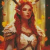 Redhead Female Centaur Druid Diamond Painting