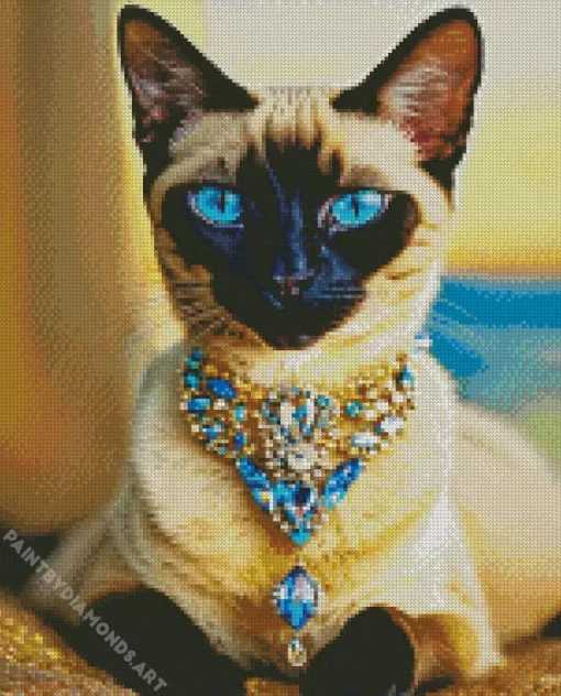 Rich Siamese Cat Diamond Painting