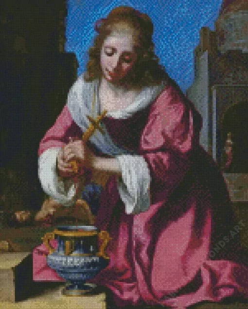 Saint Praxedis by Johannes Vermeer Diamond Painting