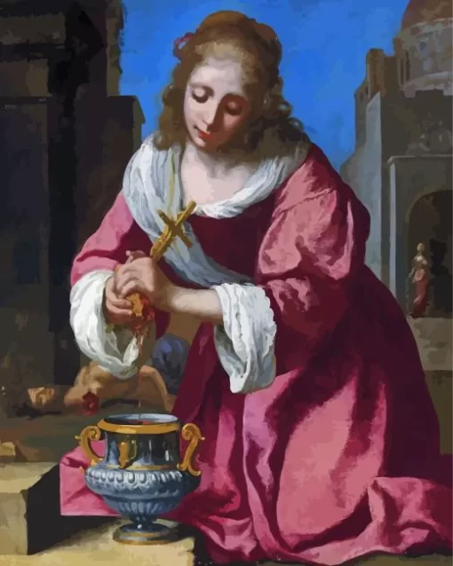 Saint Praxedis by Johannes Vermeer Diamond Painting