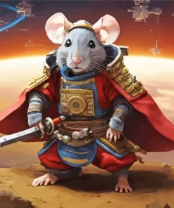 Samurai Mouse Diamond Painting