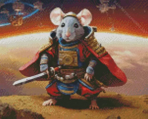 Samurai Mouse Diamond Painting