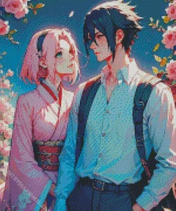 Sasuke Uchiha And Sakura Haruno Diamond Painting