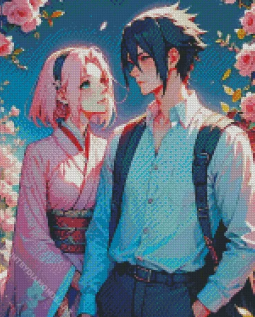 Sasuke Uchiha And Sakura Haruno Diamond Painting