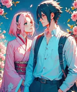 Sasuke Uchiha And Sakura Haruno Diamond Painting