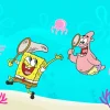 Spongebob And Patrick Jellyfishing Diamond Painting