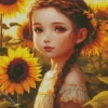 Sunflower Girl Diamond Painting