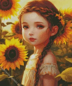 Sunflower Girl Diamond Painting