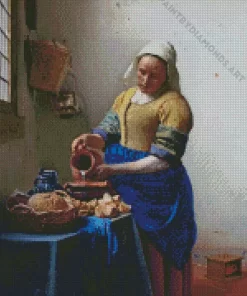 The Milkmaid by Johannes Vermeer Diamond Painting