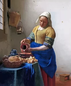 The Milkmaid by Johannes Vermeer Diamond Painting