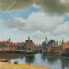 View Of Delft by Johannes Vermeer Diamond Painting