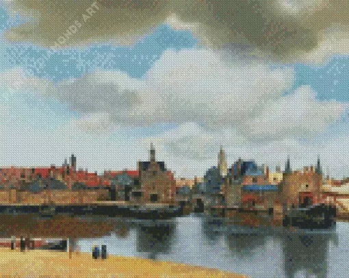 View Of Delft by Johannes Vermeer Diamond Painting