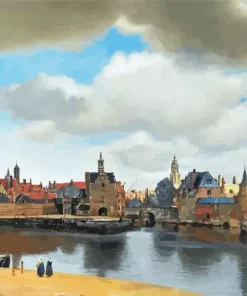 View Of Delft by Johannes Vermeer Diamond Painting