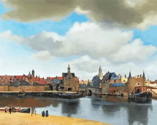 View Of Delft by Johannes Vermeer Diamond Painting