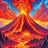 Volcano Art Diamond Painting