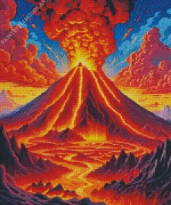 Volcano Art Diamond Painting