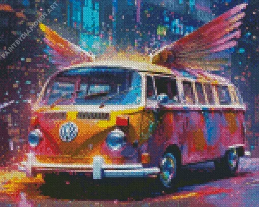 Volkswagen With Wings Diamond Painting