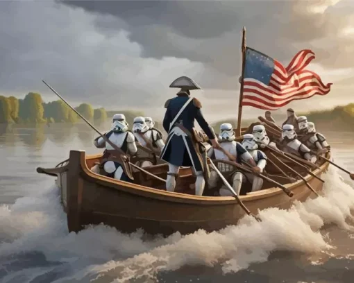 Washington Crossing The Delaware Art Diamond Painting