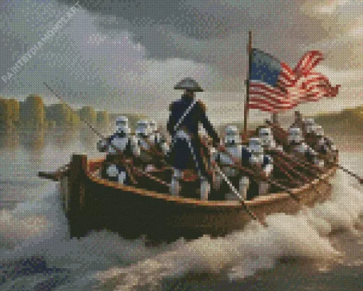 Washington Crossing The Delaware Art Diamond Painting