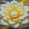 White and Yellow Flower Diamond Painting