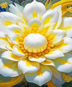 White and Yellow Flower Diamond Painting