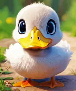 White Duck Baby Diamond Painting