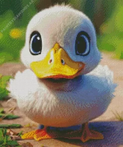 White Duck Baby Diamond Painting