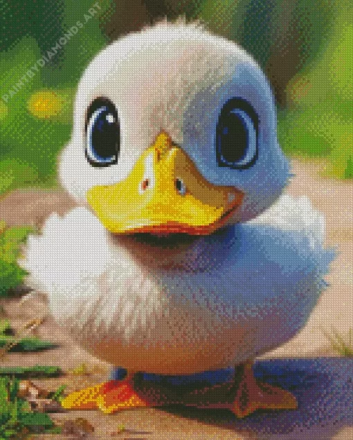 White Duck Baby Diamond Painting