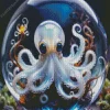 White Ghost Octopus Diamond Painting