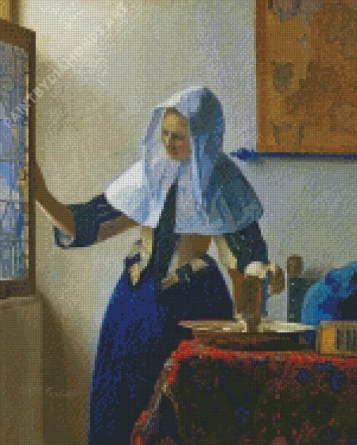 Woman With a Water Jug by Johannes Vermeer Diamond Painting