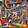 Abstract Book Shelf Diamond Painting