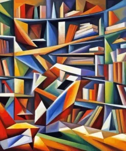 Abstract Book Shelf Diamond Painting