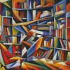 Abstract Book Shelf Diamond Painting