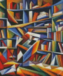 Abstract Book Shelf Diamond Painting