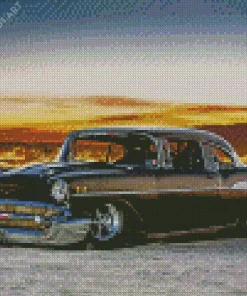 Black 57 Chevy Diamond Painting