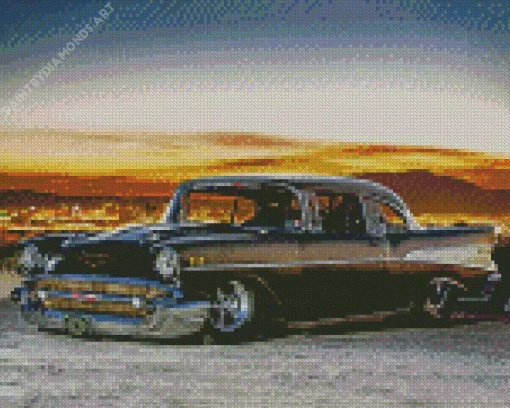 Black 57 Chevy Diamond Painting