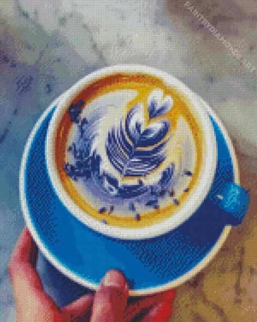 Blue Coffee Cup Diamond Painting