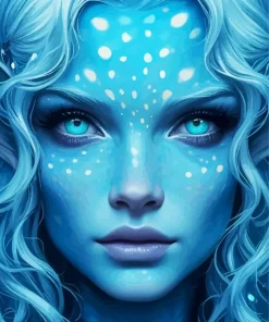 Blue Female Diamond Painting