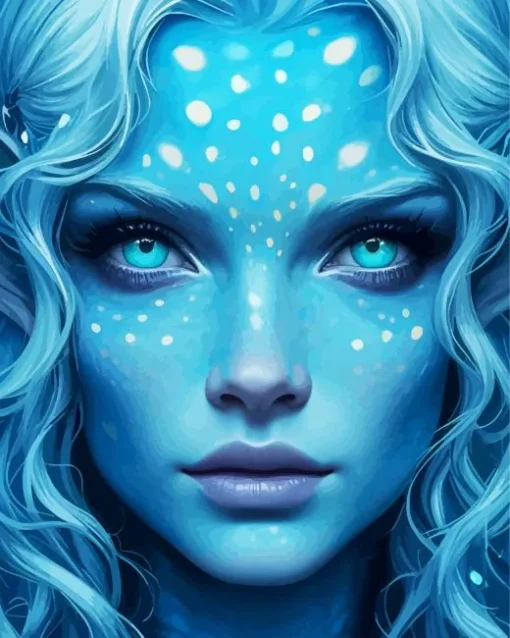 Blue Female Diamond Painting