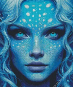 Blue Female Diamond Painting