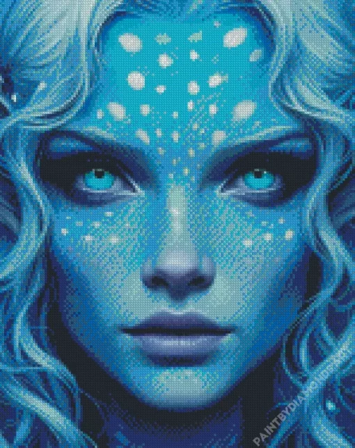 Blue Female Diamond Painting