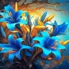 Blue Lilies Diamond Painting