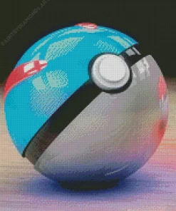 Blue Pokeball Diamond Painting