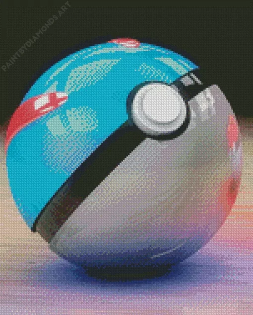 Blue Pokeball Diamond Painting