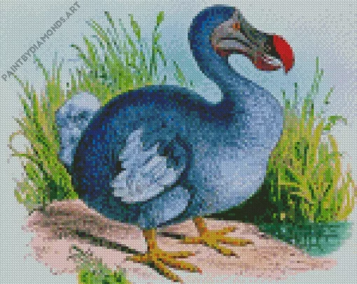 Blue Dodo Bird Diamond Painting