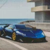 Dark Blue Lamborghini Diamond Painting