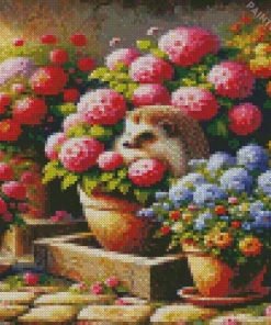 Flowering Hedgehog Diamond Painting