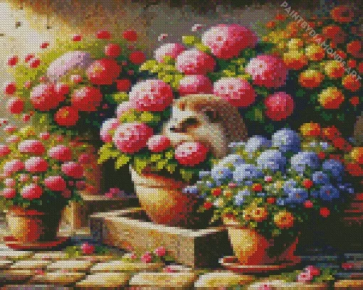 Flowering Hedgehog Diamond Painting