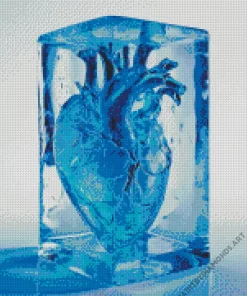 Frozen Blue Heart Diamond Painting